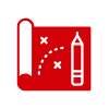 icône rouge agencement